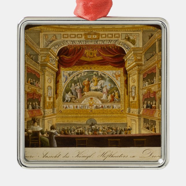 Adorno Metálico El interior del teatro real en Dresden (Frente)