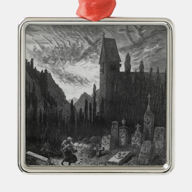 Adorno Metálico El judío que vaga en el cementerio (Frente)