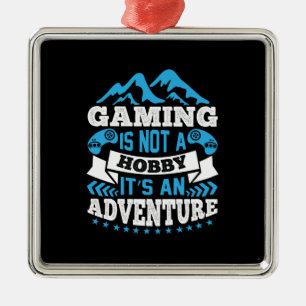 Adorno Metálico El Juego De Regalos Para Jugadores No Es Un Hobby