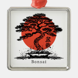 Adorno Metálico El kanji japonés Bonsai personalizado