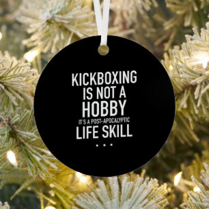 Adorno Metálico El kickboxing no es un hobby blanco