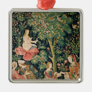 Adorno Metálico El La compite Seigneuriale: Escena Galante, c.1500