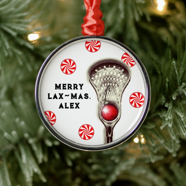 Adorno Metálico El Lax-mas Lacrosse de merry original (Árbol)