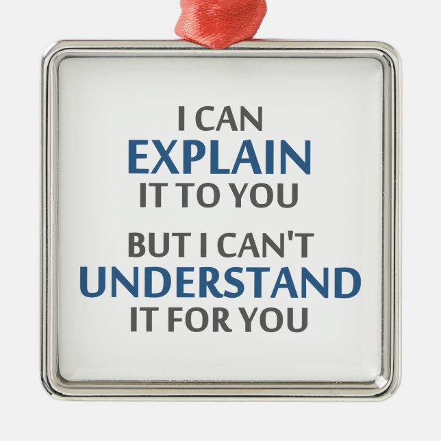 Adorno Metálico El lema del ingeniero no puede entenderlo para (Frente)