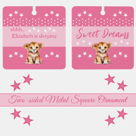 Adorno Metálico El limón lindo shhh el nombre agregado es rosa dor