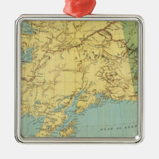 Adorno Metálico El mapa de McNally del rand de Alaska