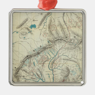 Adorno Metálico El mapa de Sleem de Alaska central