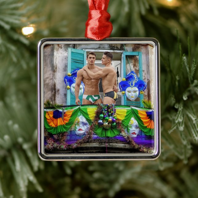 Adorno Metálico El Mardi Gras de SlipperyJoe enmascara abalorios d (Árbol)