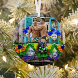 Adorno Metálico El Mardi Gras de SlipperyJoe enmascara abalorios d