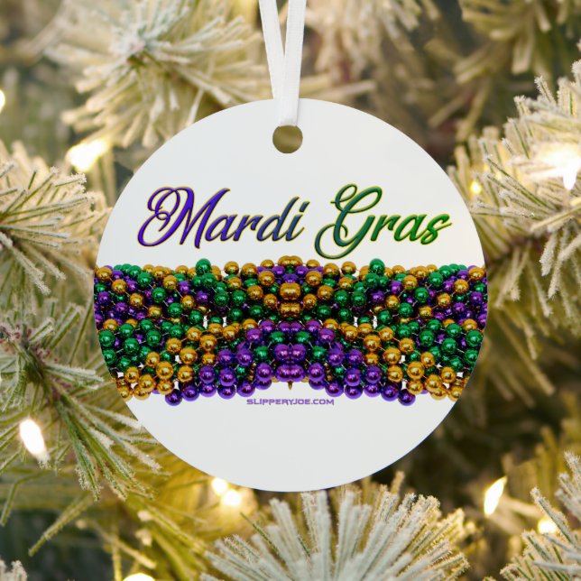 Adorno Metálico El Mardi Gras de SlipperyJoe's Bead Necklaces púrp (in situ)