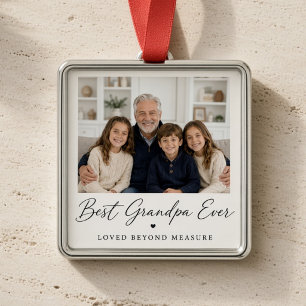 Adorno Metálico El Mejor Abuelo del Mundo Foto Personalizada de lo