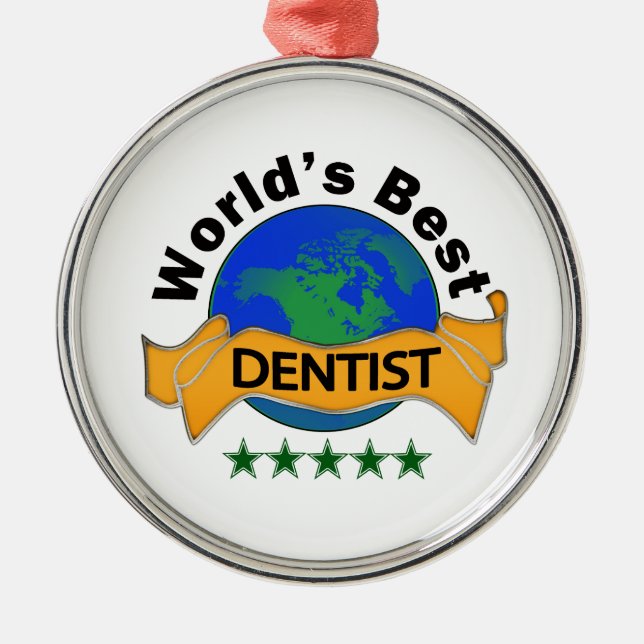 Adorno Metálico El mejor dentista del mundo (Frente)