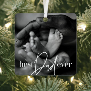 Adorno Metálico El mejor padre siempre moderno clásico simple eleg