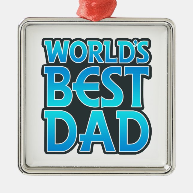 Adorno Metálico El mejor papá del mundo (Frente)