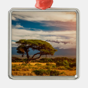 Adorno Metálico El monte Kilimanjaro el   Amboseli, Kenia