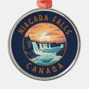 Adorno Metálico El Niagara cae en un círculo de angustia retro en