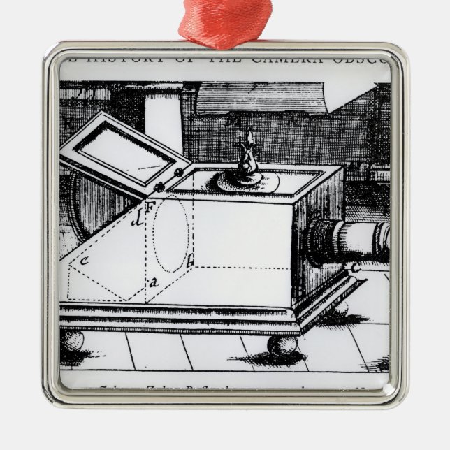 Adorno Metálico El obscura reflejo de la cámara de caja (Frente)
