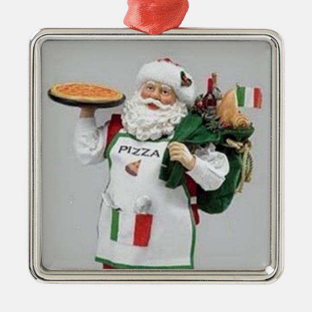 ADORNO METÁLICO EL **ORNAMENTO DEL CHEF ITALIANO SANTA** (Frente)