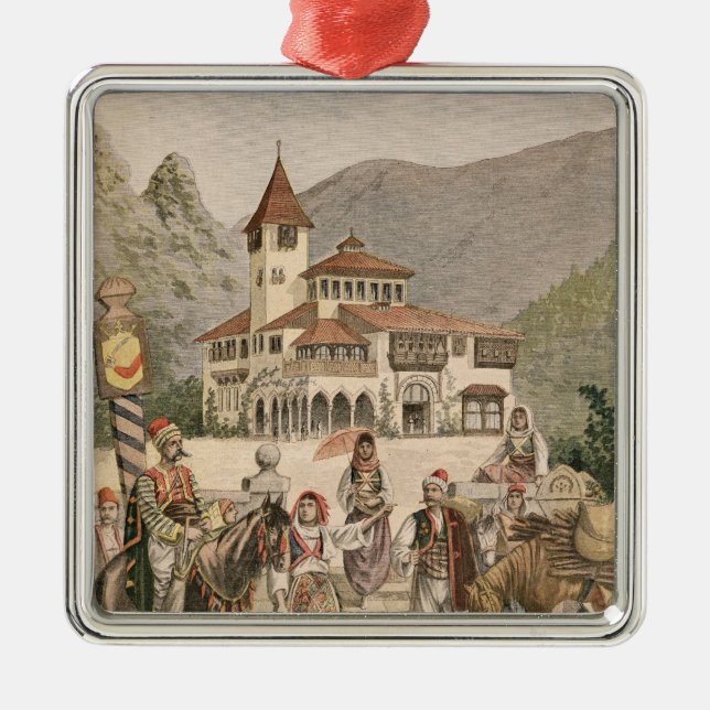 Adorno Metálico El pabellón bosnio en la exposición universal (Frente)