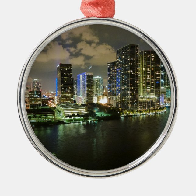 Adorno Metálico El paisaje urbano de Miami (Frente)
