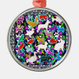 Adorno Metálico El parque zoológico del mascota de los animales de