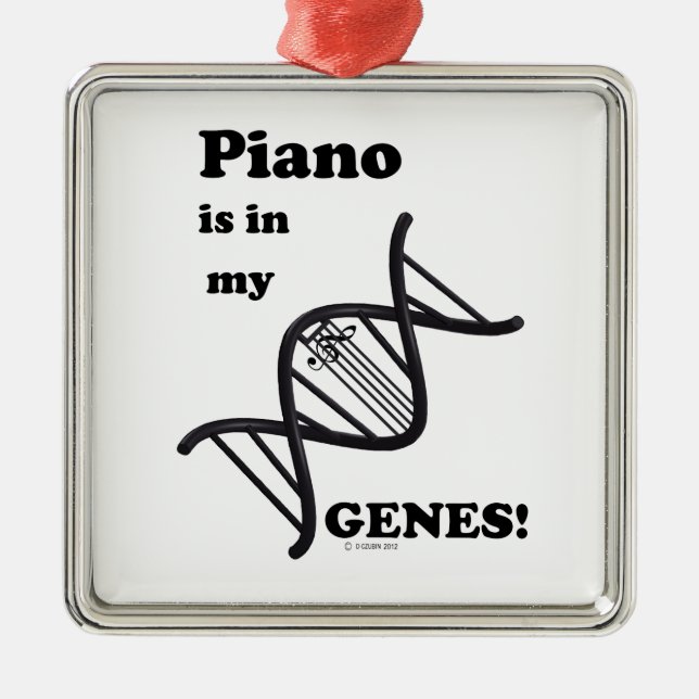 Adorno Metálico El piano en mis genes (Frente)