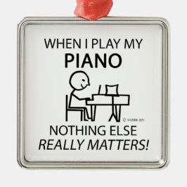 Adorno Metálico El piano nada más importa