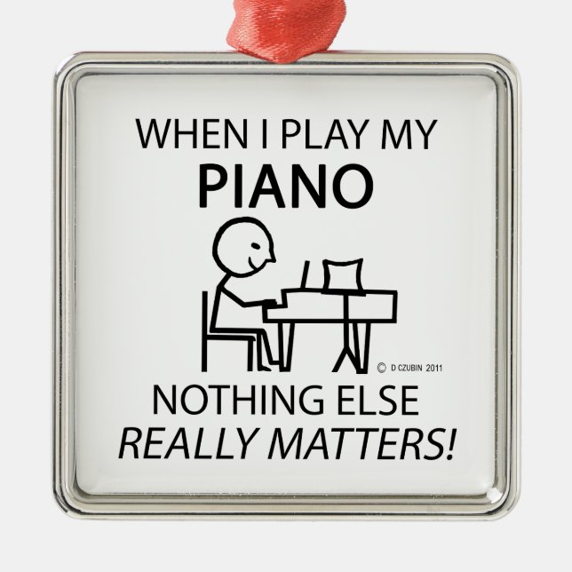 Adorno Metálico El piano nada más importa (Frente)