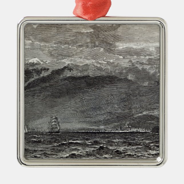 Adorno Metálico El pico de Tenerife, Sante Cruz (Frente)