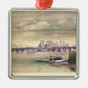 Adorno Metálico El Pont-Neuf y el Ile de la Cite, 1881