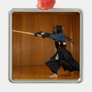 Adorno Metálico El practicar del cercador de Kendo