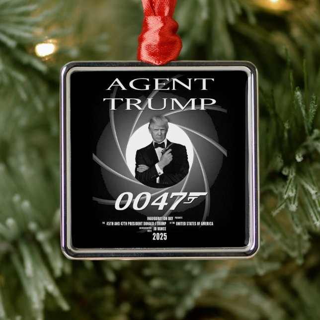 Adorno Metálico El presidente del agente Donald Trump inaugura el  (Árbol)
