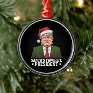 Adorno Metálico El presidente favorito de Santa divertido Trump Na