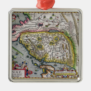 Adorno Metálico El primer atlas occidental China el   1584