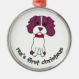 Adorno Metálico El primer navidad del perro