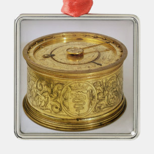 Adorno Metálico El primer reloj de primavera con combustible, 1525