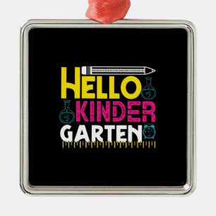 Adorno Metálico El profesor Hello Kinder Garten