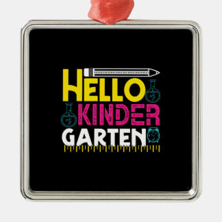 Adorno Metálico El profesor Hello Kinder Garten