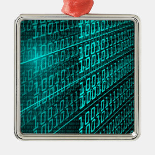 Adorno Metálico ÉL programador programado del código binario del