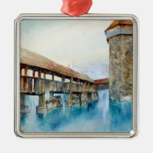 El puente de la capilla en Lucerna (Suiza)