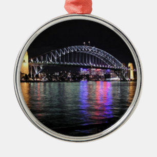 Adorno Metálico El puente del puerto de Sydney de noche