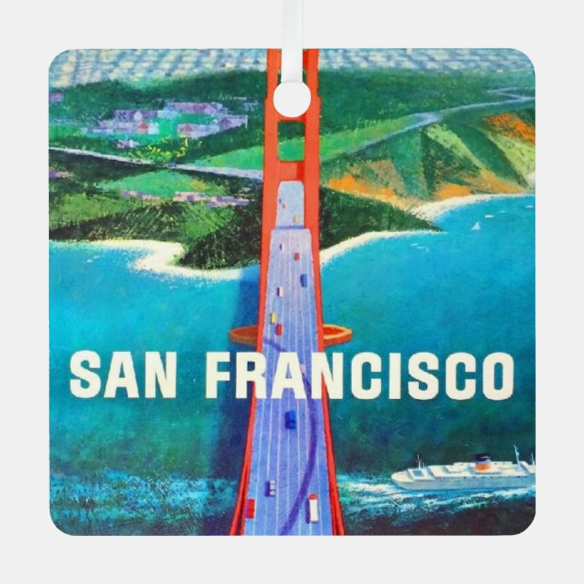 Adorno Metálico El puente Golden Gate de San Francisco (Anverso)