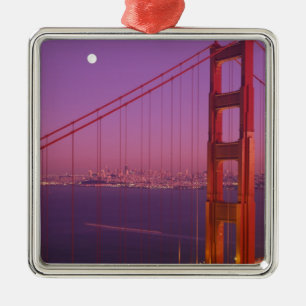 Adorno Metálico El puente Golden Gate poco después de la puesta d
