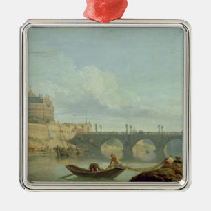 Adorno Metálico El puente y el castillo Sant'Angelo, 1745