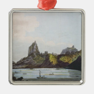 Adorno Metálico El puerto de Taloo en la isla de Eimeo