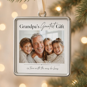 Adorno Metálico El regalo más grande de abuelo personalizado Nieto