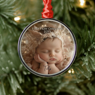 Adorno Metálico El regalo personalizado de los primeros Navidades 