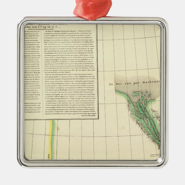 Adorno Metálico El río Mackenzie, el Yukón (Frente)