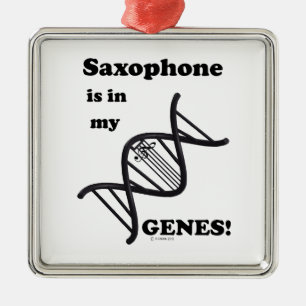 Adorno Metálico El saxofón en mis genes