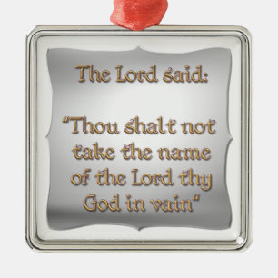 Adorno Metálico El segundo mandamiento